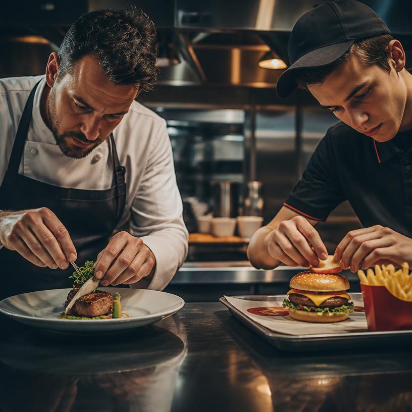 Gourmet vs. Fast-Food: Eine kulinarische Herausforderung